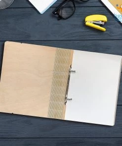 Bigsmall_cc All Of It Joker Wooden Binder With Elastic Strap