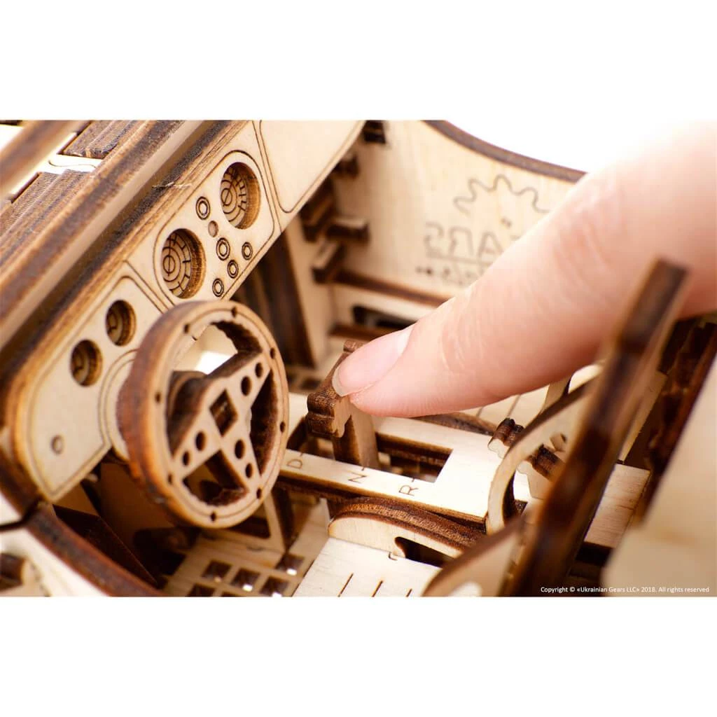 Ugears Roadster VM-01 Mechanical Puzzle All Of It