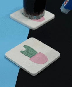 VinnyC Diatomite Absorbent Drink Coasters - Set Of 4 Father's Day