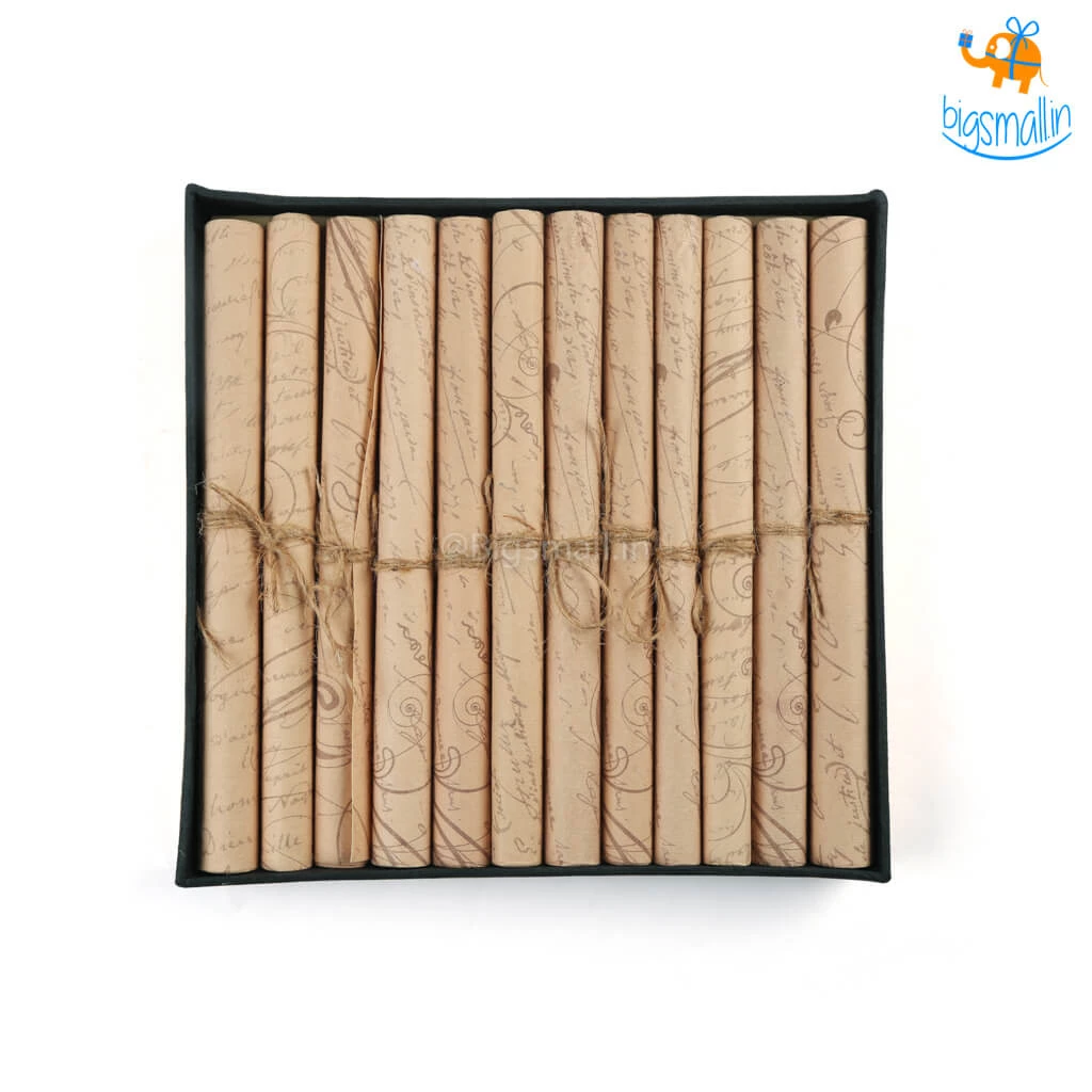 Ascetic Vintage Letters - Set Of 12 Scrolls All Of It