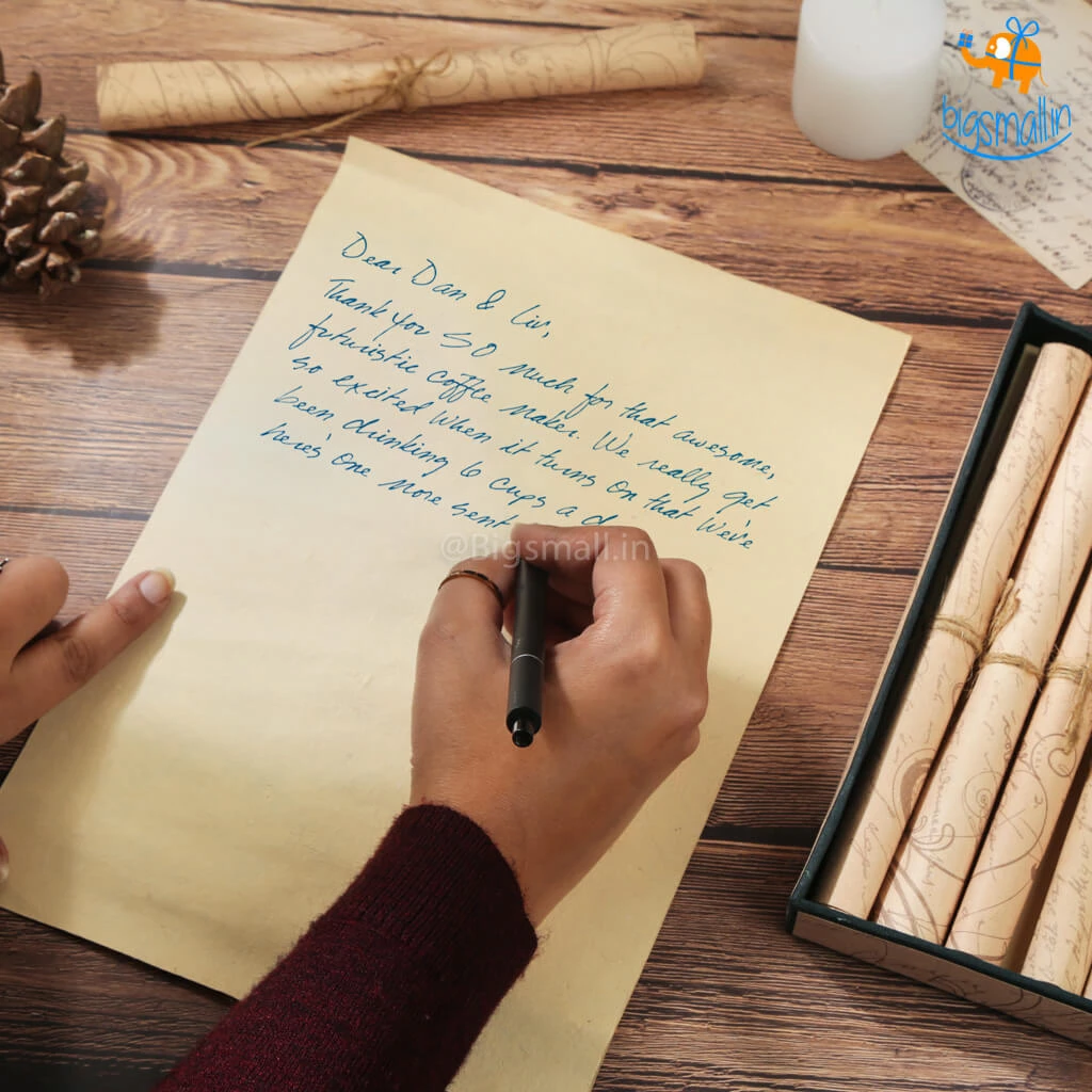 Ascetic Vintage Letters - Set Of 12 Scrolls All Of It