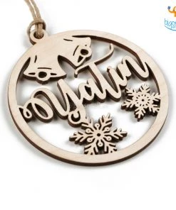 Chitra Chaya Father's Day Personalized Name Wooden Christmas Ornament | COD Not Available