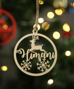 Chitra Chaya Father's Day Personalized Name Wooden Christmas Ornament | COD Not Available