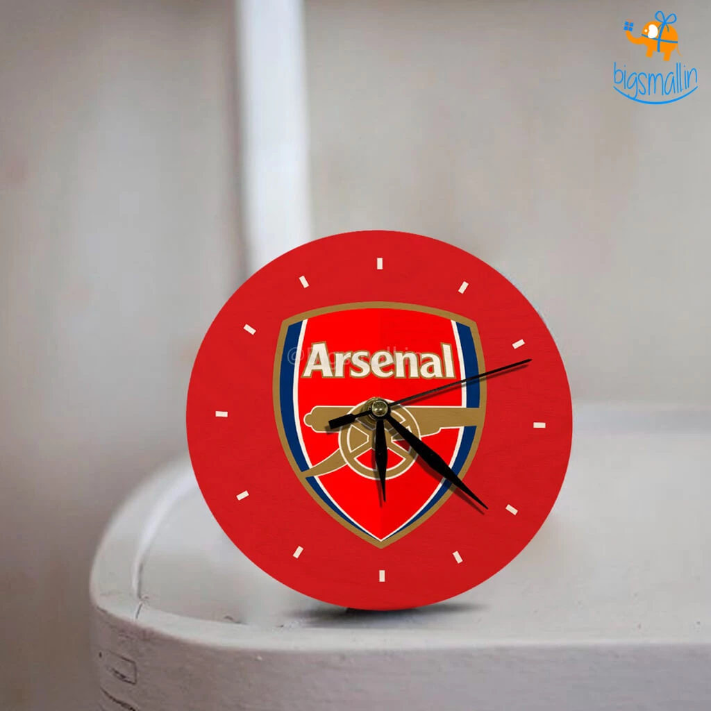 Bigsmall_cc Arsenal Wooden Table Clock