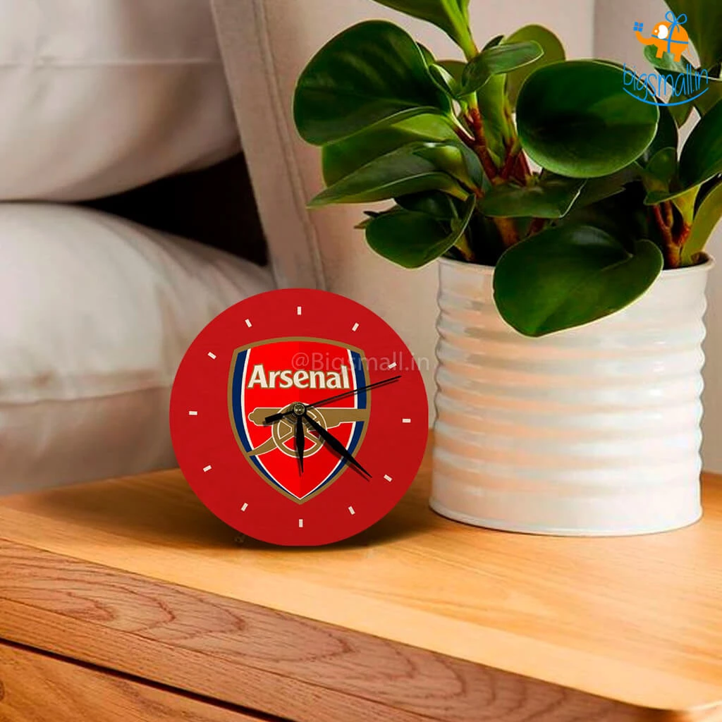 Bigsmall_cc Arsenal Wooden Table Clock