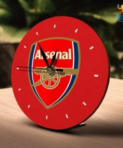 Bigsmall_cc Arsenal Wooden Table Clock