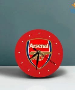 Bigsmall_cc Arsenal Wooden Table Clock