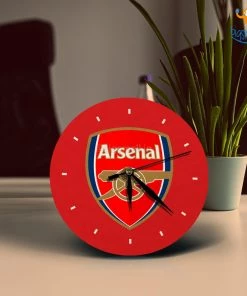 Bigsmall_cc Arsenal Wooden Table Clock