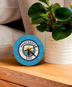 Bigsmall_cc Manchester City Wooden Table Clock