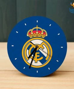 Bigsmall_cc Real Madrid Wooden Table Clock