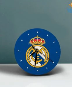 Bigsmall_cc Real Madrid Wooden Table Clock