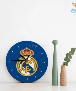 Bigsmall_cc Real Madrid Wooden Table Clock