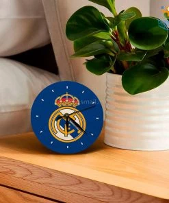 Bigsmall_cc Real Madrid Wooden Table Clock