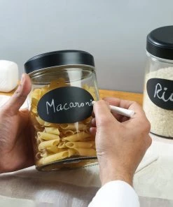 Devnow Glass Container With Blackboard Decal New