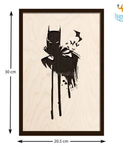 Bigsmall_cc Batman Engraved Wooden Frame