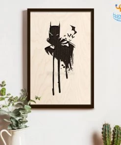 Bigsmall_cc Batman Engraved Wooden Frame