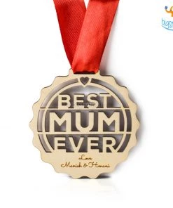 Chitra Chaya Personalized Best Mum Wooden Medal | COD Not Available