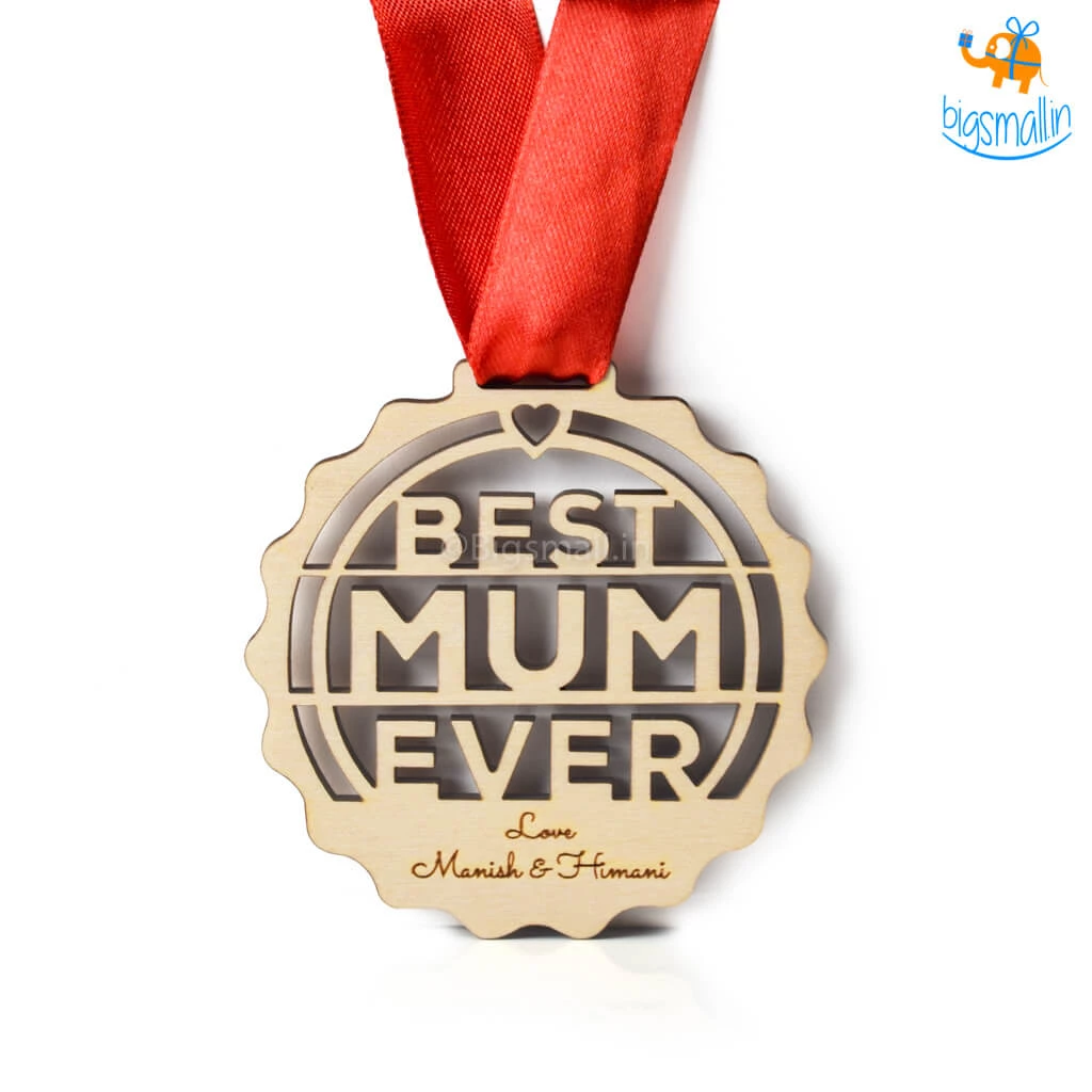 Chitra Chaya Personalized Best Mum Wooden Medal | COD Not Available