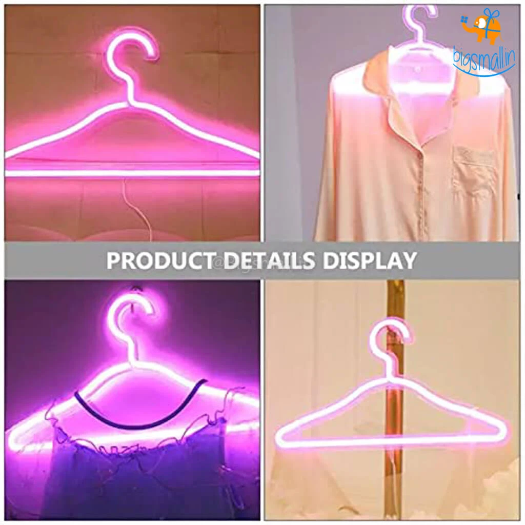 Bigsmall_hmk Clothes Hanger LED Neon Lamp