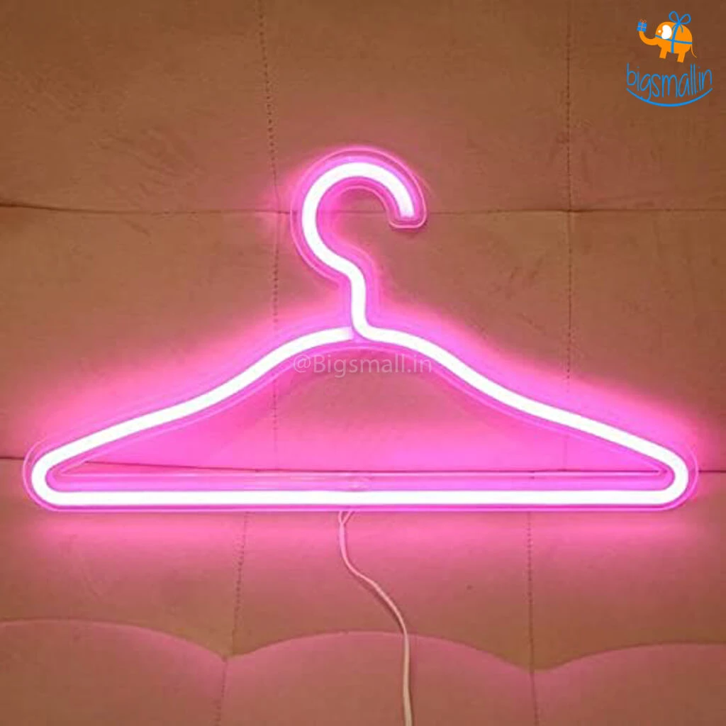 Bigsmall_hmk Clothes Hanger LED Neon Lamp