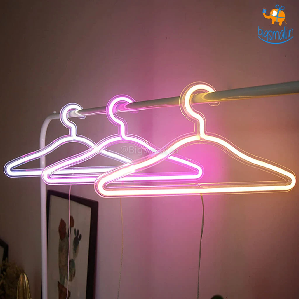 Bigsmall_hmk Clothes Hanger LED Neon Lamp