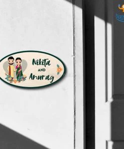 Chitra Chaya Personalized Marathi Couple Name Plate | COD Not Available
