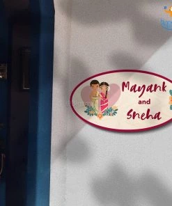 Chitra Chaya Personalized South Indian Couple Name Plate | COD Not Available