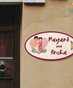Chitra Chaya Personalized South Indian Couple Name Plate | COD Not Available