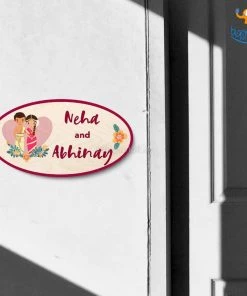 Chitra Chaya Personalized South Indian Couple Name Plate | COD Not Available