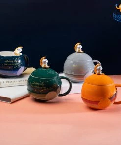 Big Daddy Astro Moon Mug With Lid & Spoon Father's Day