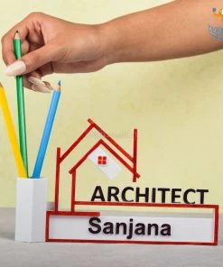 Isagon Personalized Architect Pen Stand Father's Day