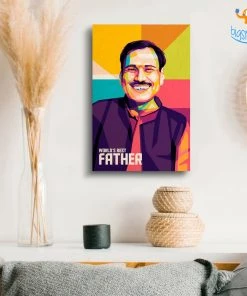 Chitra Chaya Personalized Best Father Pop Art Wooden Frame | COD Not Available Father's Day