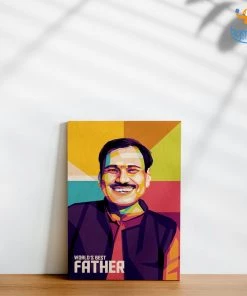 Chitra Chaya Personalized Best Father Pop Art Wooden Frame | COD Not Available Father's Day