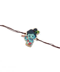 Bigsmall_cc Krishna Wooden Rakhi