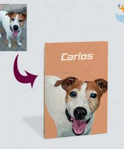 Chitra Chaya Personalized Pets Caricature Wooden Portrait | COD Not Available