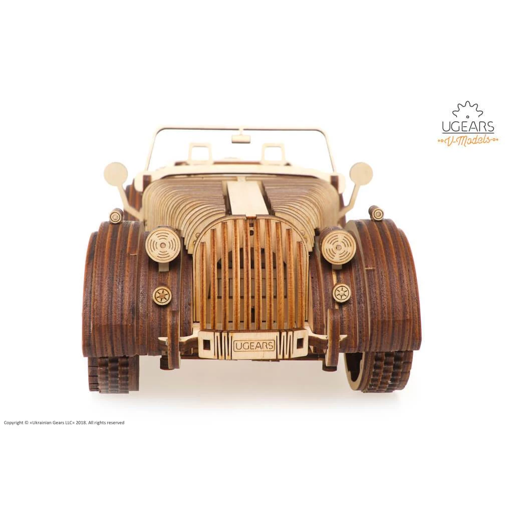 Ugears Roadster VM-01 Mechanical Puzzle All Of It