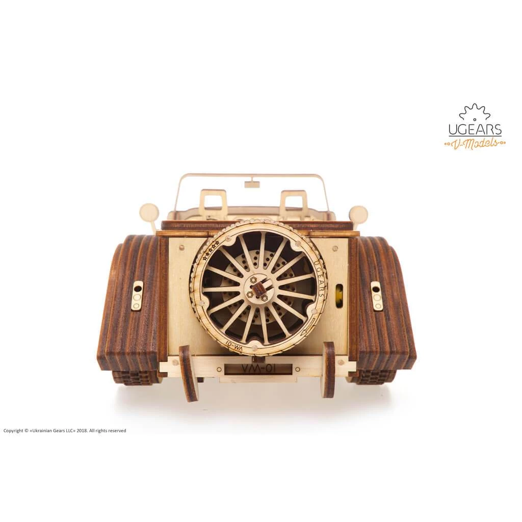 Ugears Roadster VM-01 Mechanical Puzzle All Of It