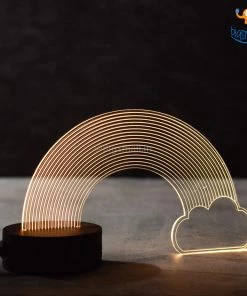 India Vibes 3D Rainbow & Cloud Hologram Lamp