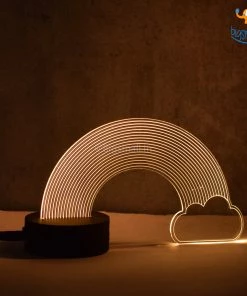 India Vibes 3D Rainbow & Cloud Hologram Lamp