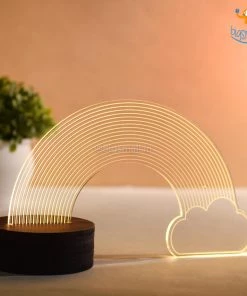 India Vibes 3D Rainbow & Cloud Hologram Lamp