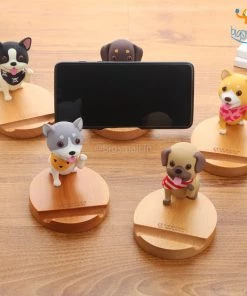 AmyLi 3D Wooden Doggo Mobile Stand