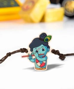 Bigsmall_cc Krishna Wooden Rakhi