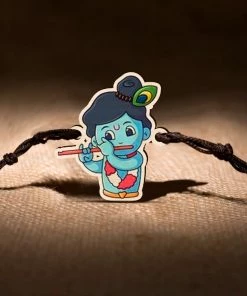 Bigsmall_cc Krishna Wooden Rakhi