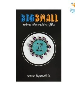 Bigsmall_piu Stay 6 Feet Away Lapel Pin