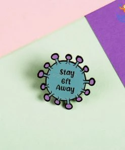 Bigsmall_piu Stay 6 Feet Away Lapel Pin