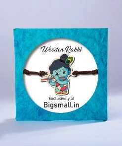 Bigsmall_cc Krishna Wooden Rakhi
