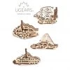 Ugears U-Fidgets Ships Puzzle - Set Of 4
