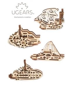 Ugears U-Fidgets Ships Puzzle - Set Of 4