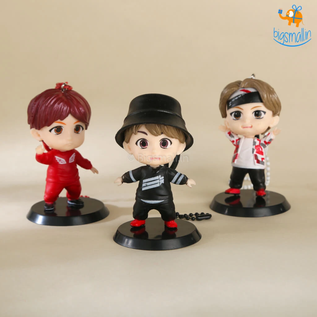 Bigsmall_hmk BTS Action Figure With Keychain - Set Of 7