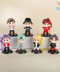 Bigsmall_hmk BTS Action Figure With Keychain - Set Of 7